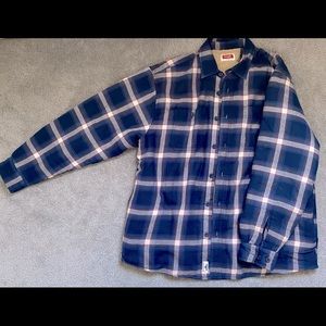 Wrangler Sherpa Lined Flannel Shirt Jacket